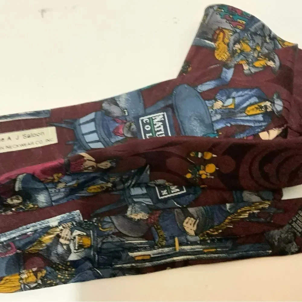 Nature's Museum Collection Men's Tie 100% Silk Red AJ Salon